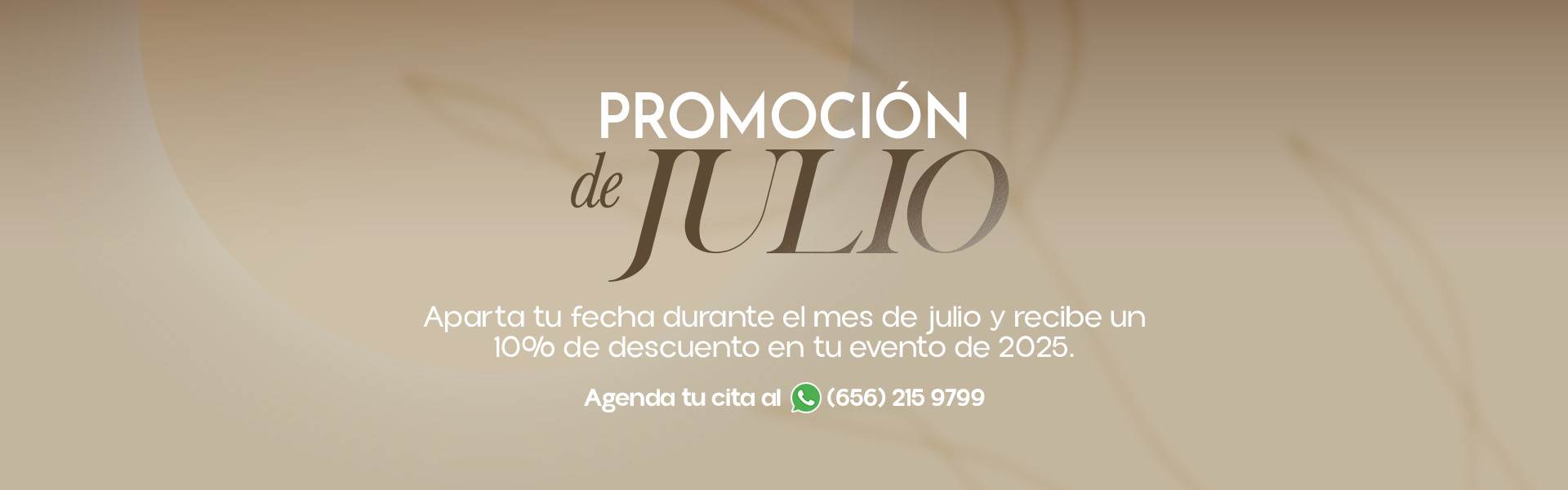 banner con promoción de julio